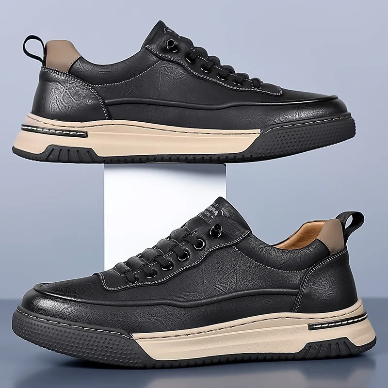 Mens Fashion Zapatos - Fashion Cow Leather Men's Board Shoes