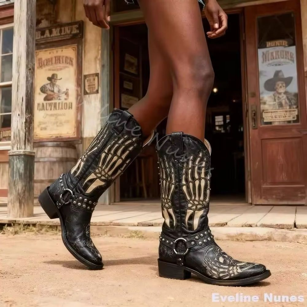 Skull Totem Western Boots Wome - Fashion Men'S Boots review and price