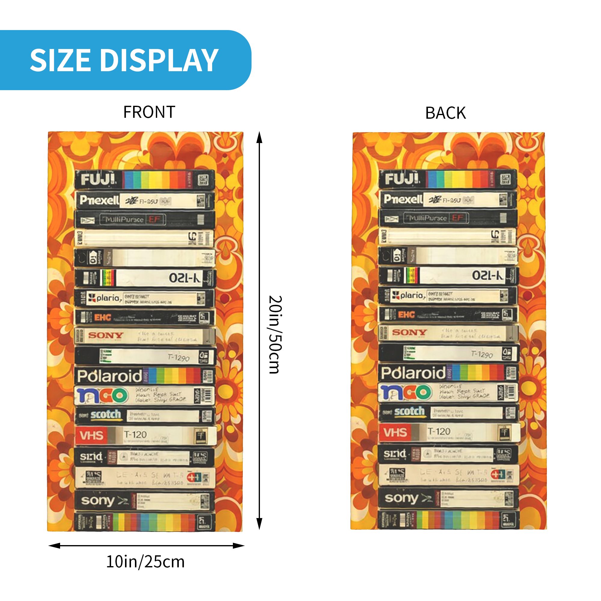 Stacked VHS Tapes 70s Floral A - Men'S Fashion 70S review and price