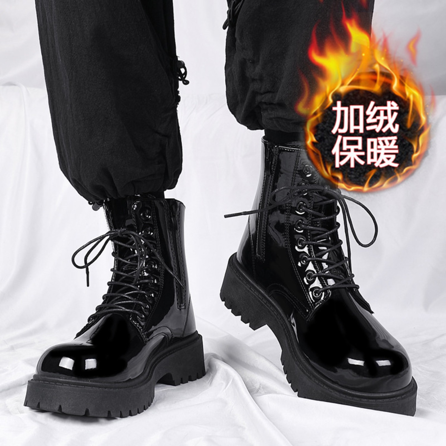 Men's warm plush high-top boot - Fashion Men'S Boots review and price