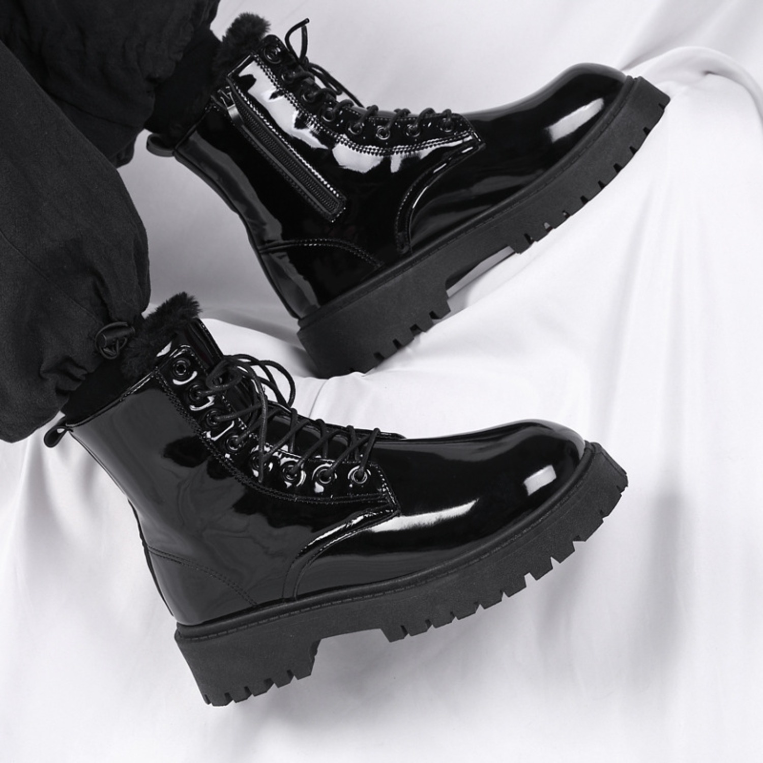 Men's warm plush high-top boot - Fashion Men'S Boots review and price