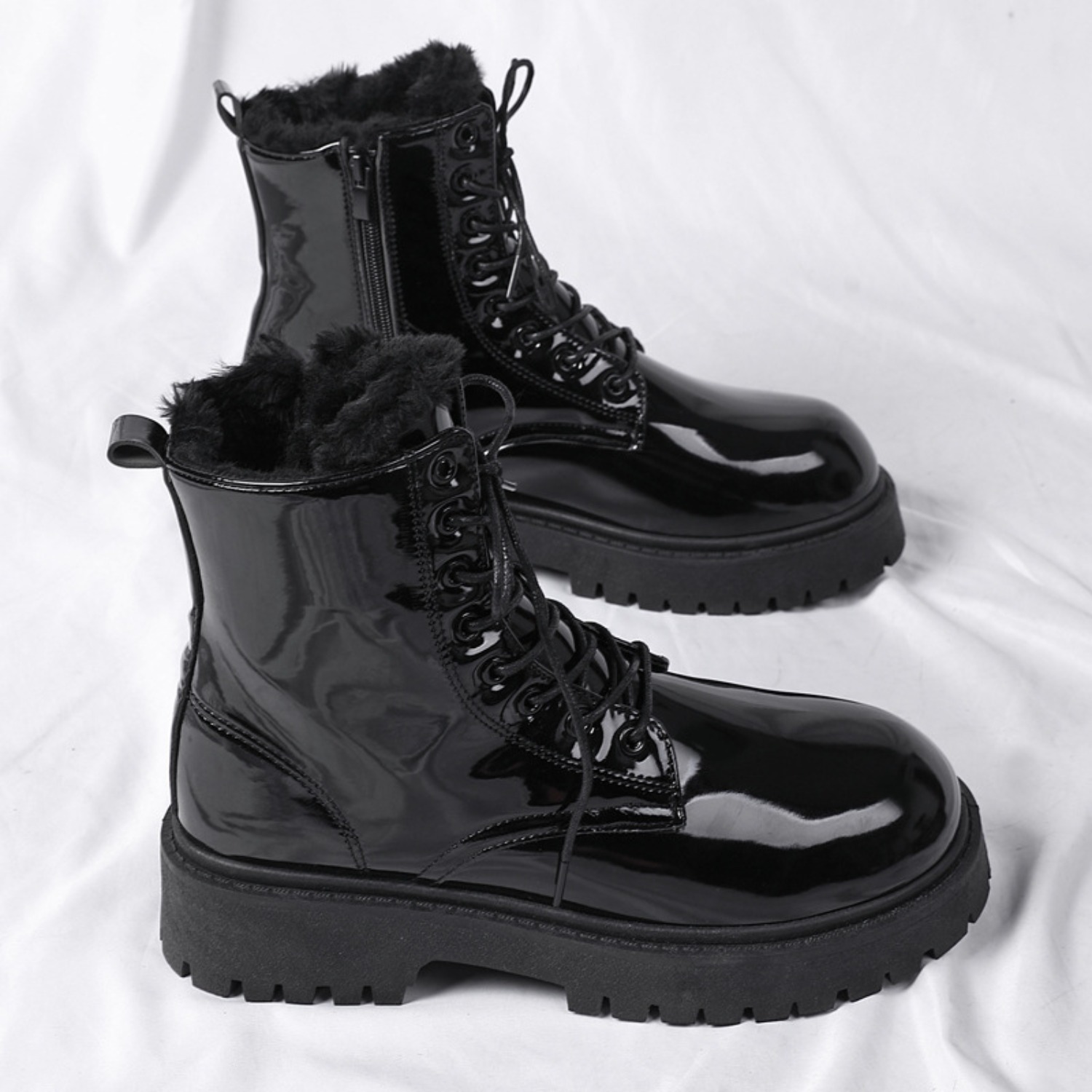 Men's warm plush high-top boot - Fashion Men'S Boots review and price