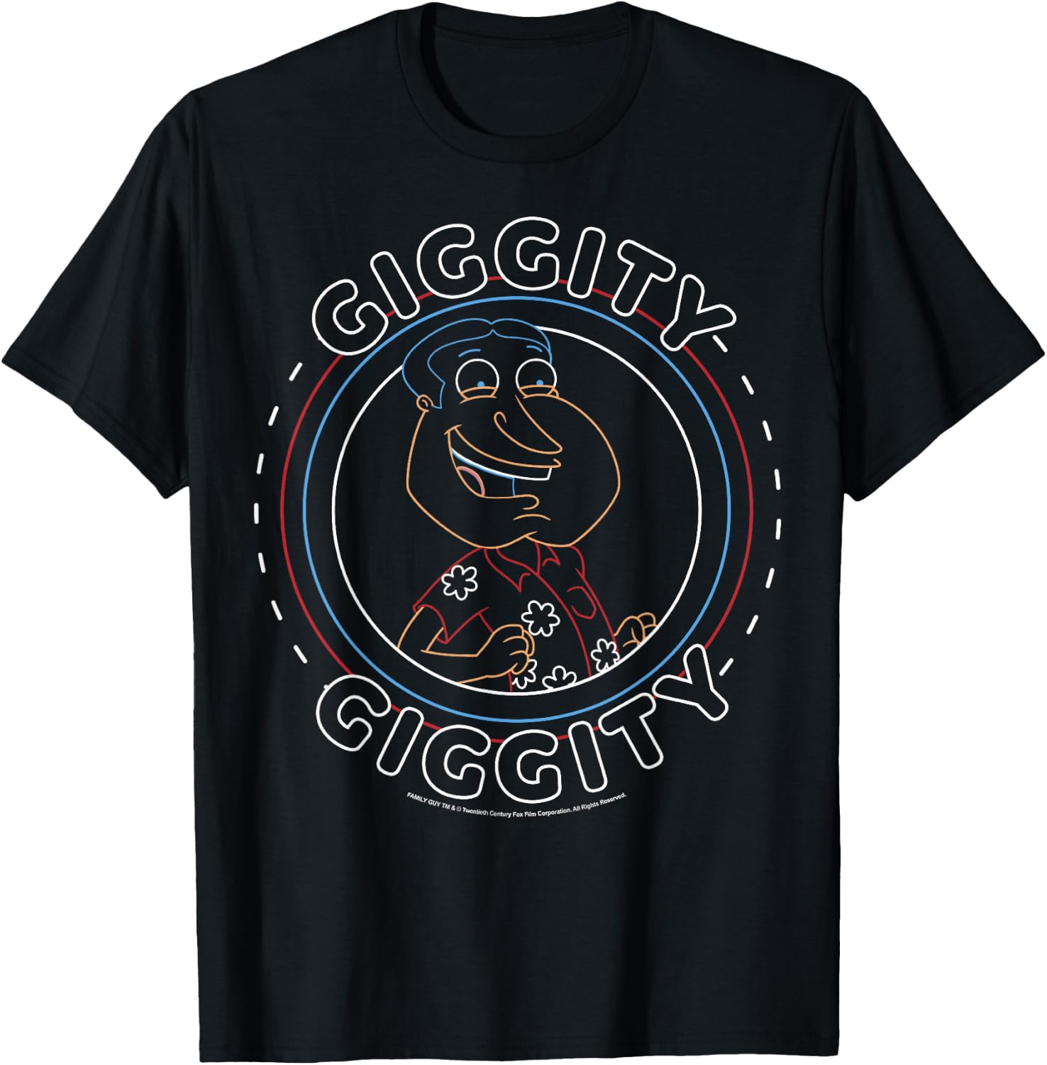 Family Guy Giggity Neon Outlin - Men'S Fashion For Big Guys review and price