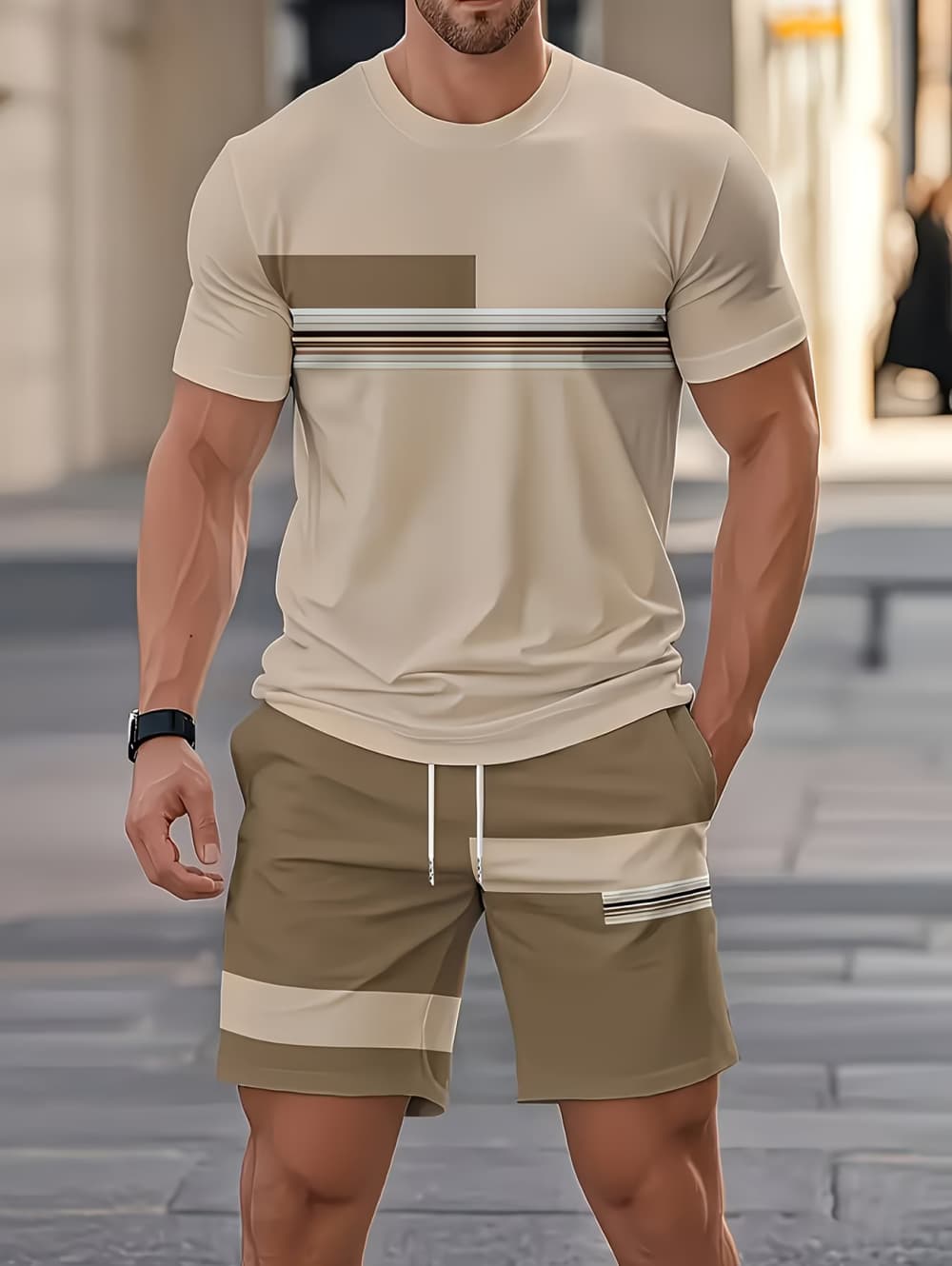 Men's Summer Sets Funny 3D Str - Men'S Fashion Videos review and price