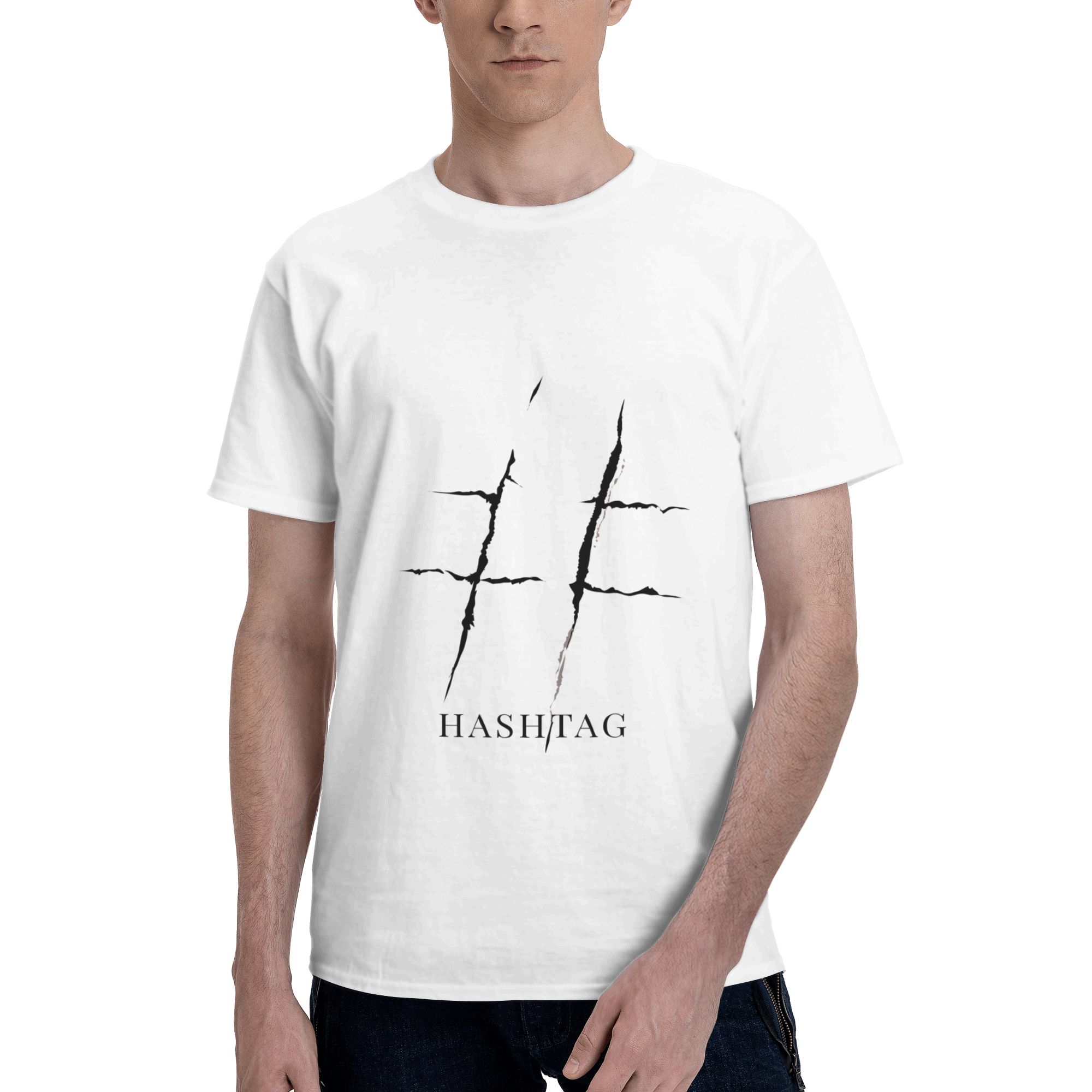 Hashtag Cross Line Design Prin - Mens Fashion Hashtags review and price