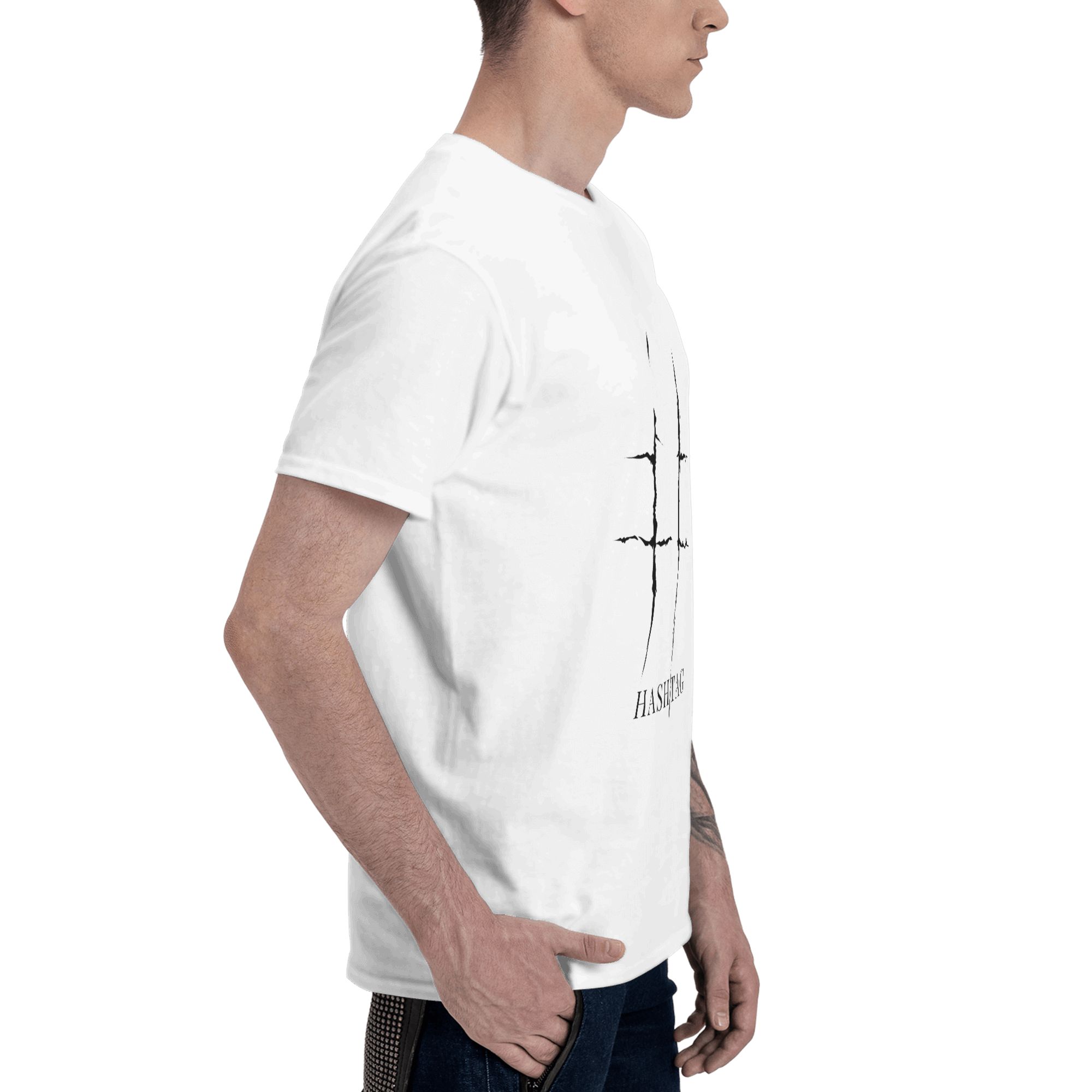 Hashtag Cross Line Design Prin - Mens Fashion Hashtags review and price