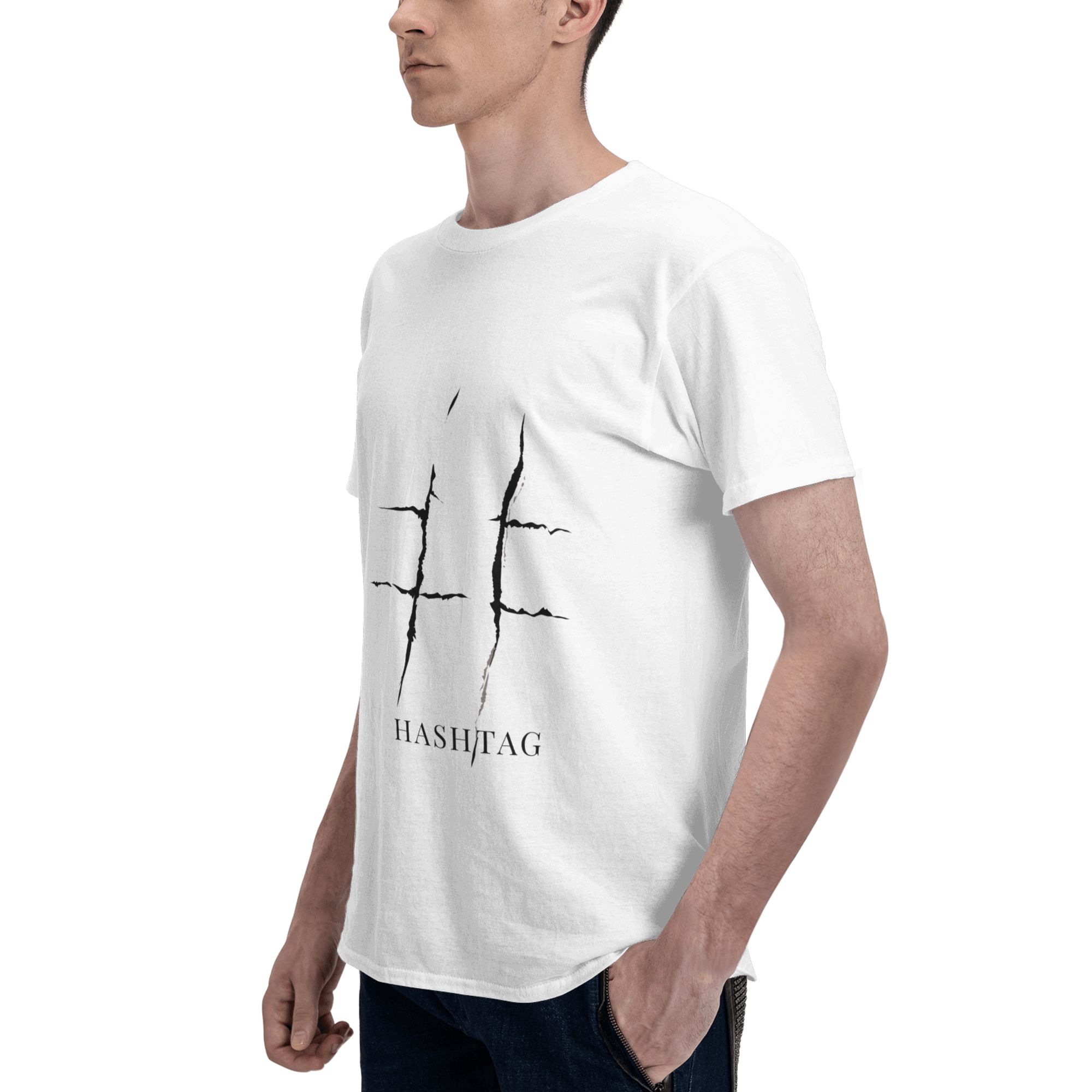 Hashtag Cross Line Design Prin - Mens Fashion Hashtags review and price